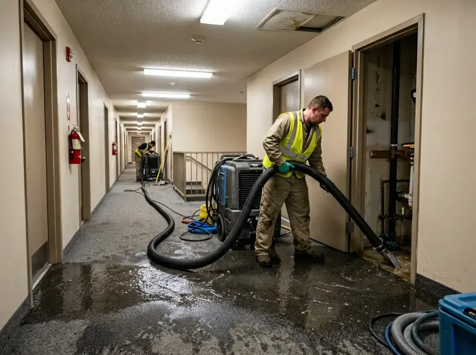 multi-unit-apartment-hallway-f-005 — frequently asked questions, Emergency Burst Pipe Water Extraction & Removal in Bertsch-…